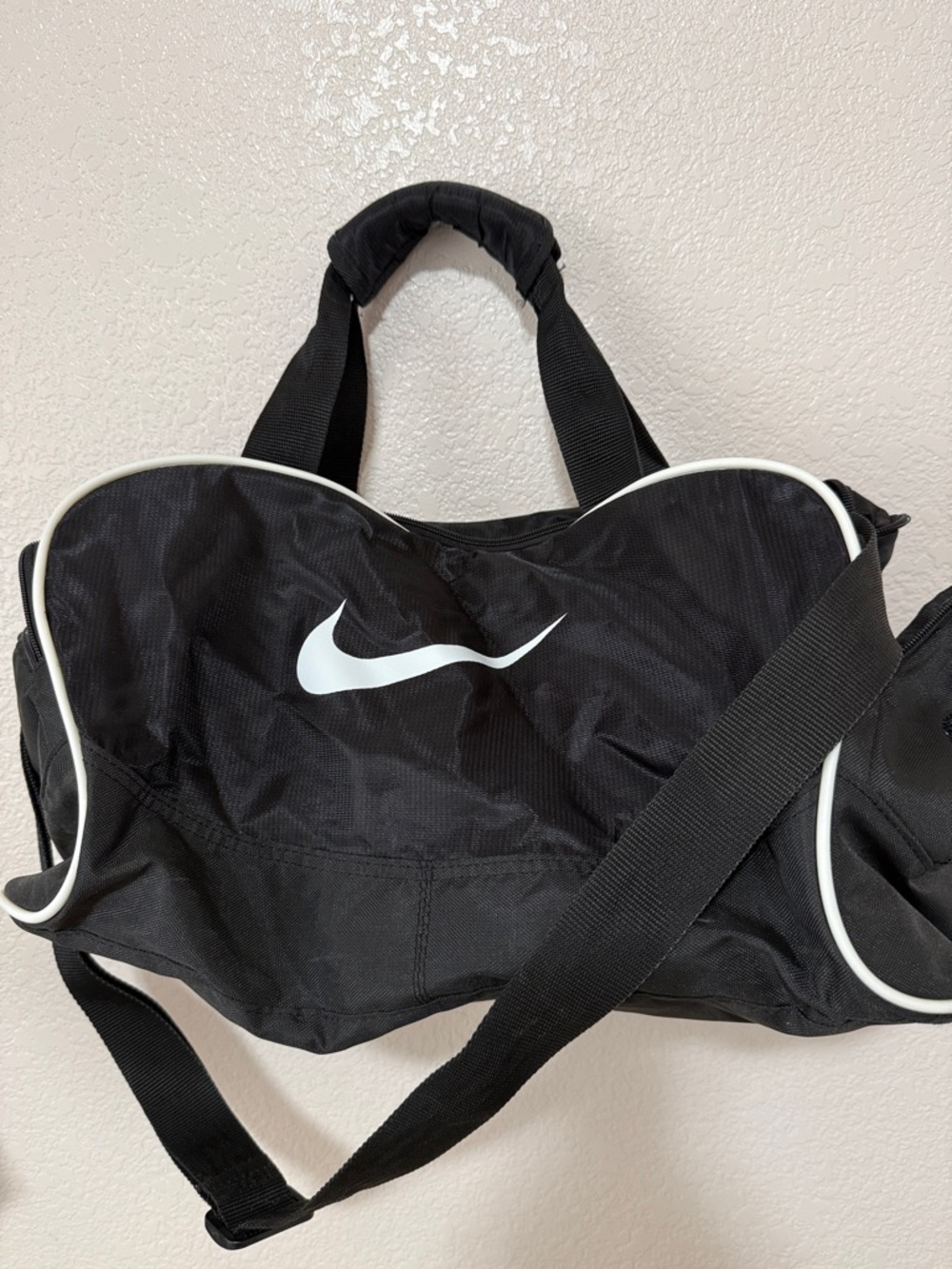 Nike Black and White Gym Duffel